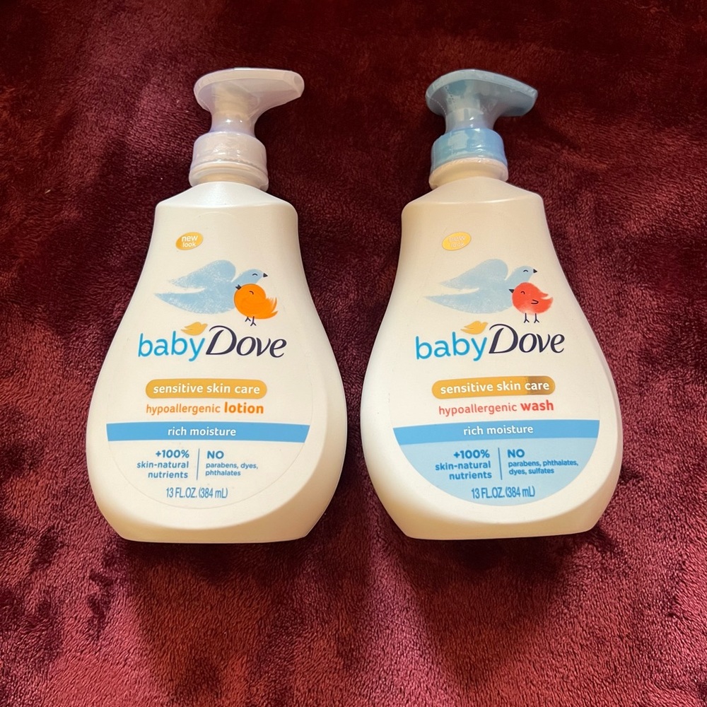 Baby dove wash and lotion